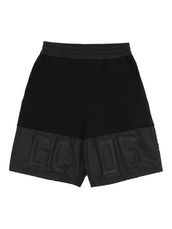 GCDS short de sport à bande logo - Noir