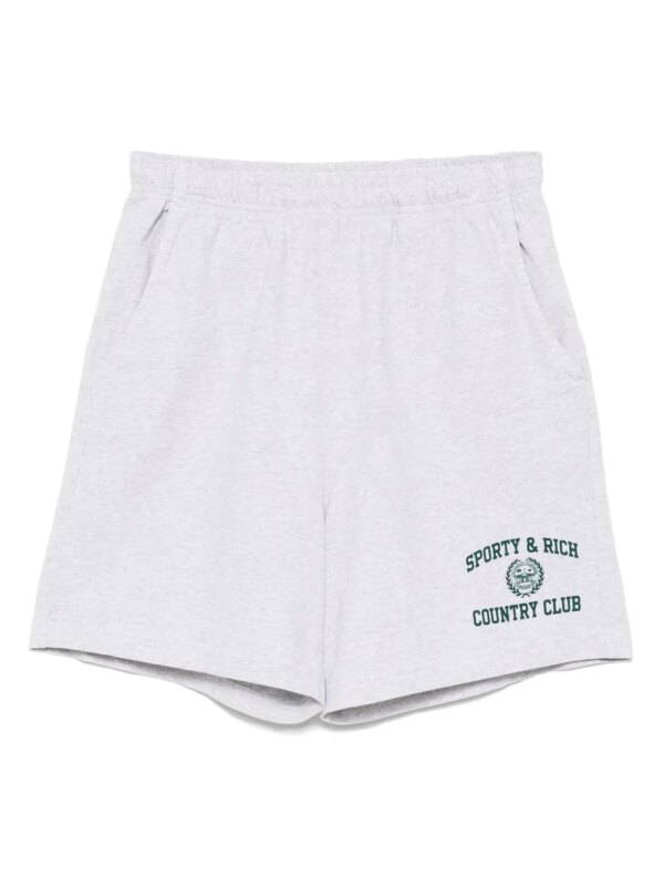 Sporty & Rich short de sport à patch logo - Gris