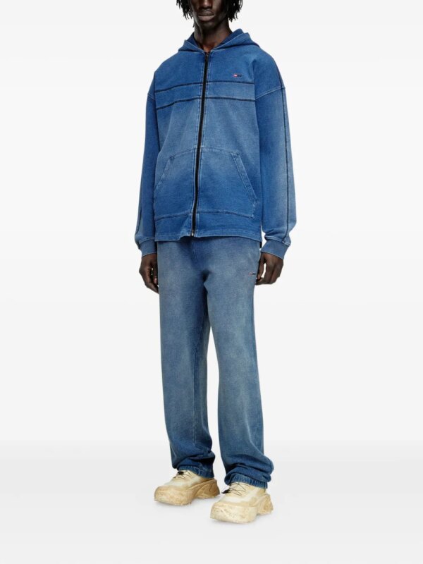 Diesel Hoodie met rits - Blauw