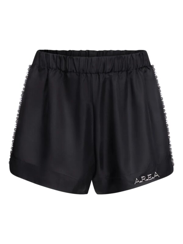 AREA short de sport à ornements en cristal - Noir