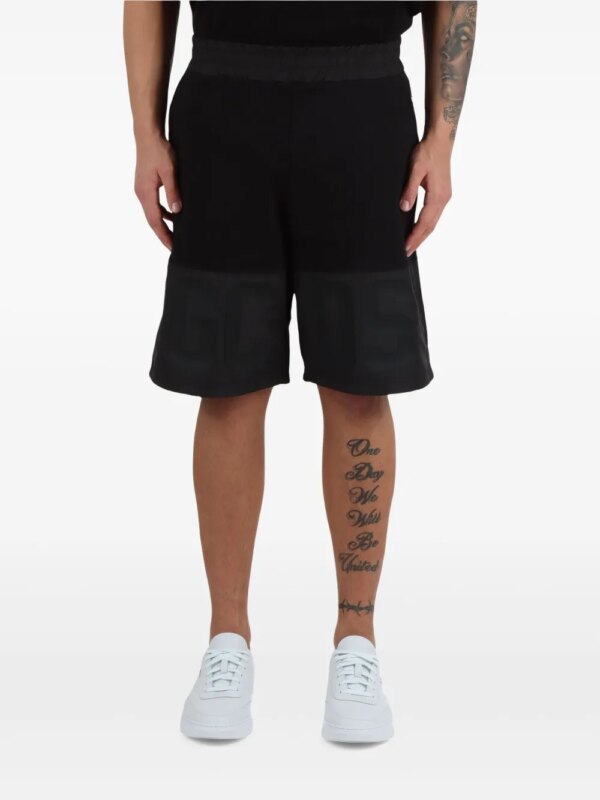GCDS short de sport en coton - Noir