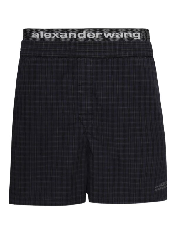 Alexander Wang boxer à carreaux - Noir