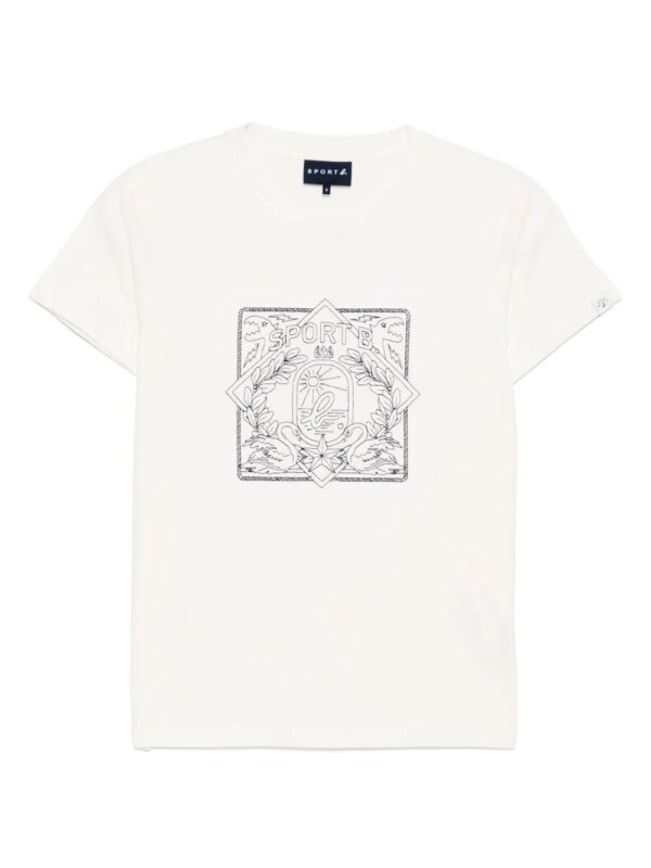 SPORT b. by agnès b. t-shirt à broderie cygne - Blanc