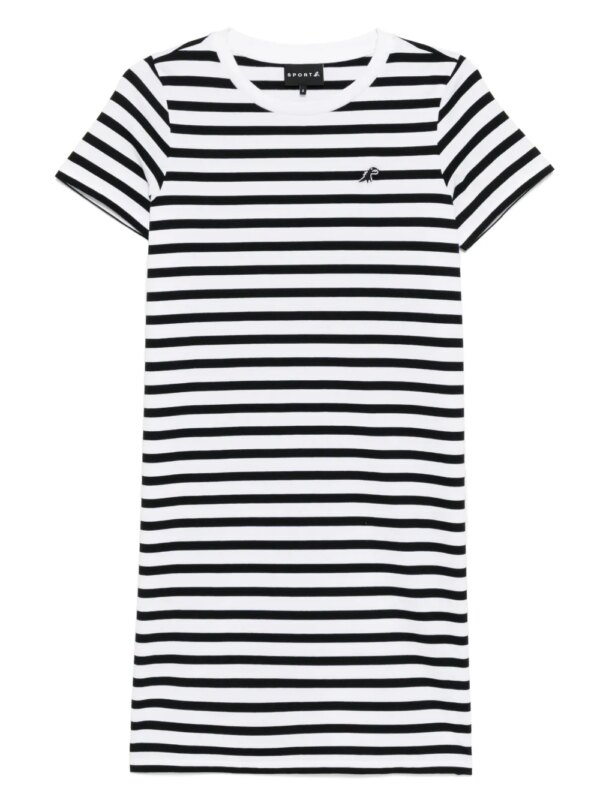 SPORT b. by agnès b. robe Dino à rayures - Blanc