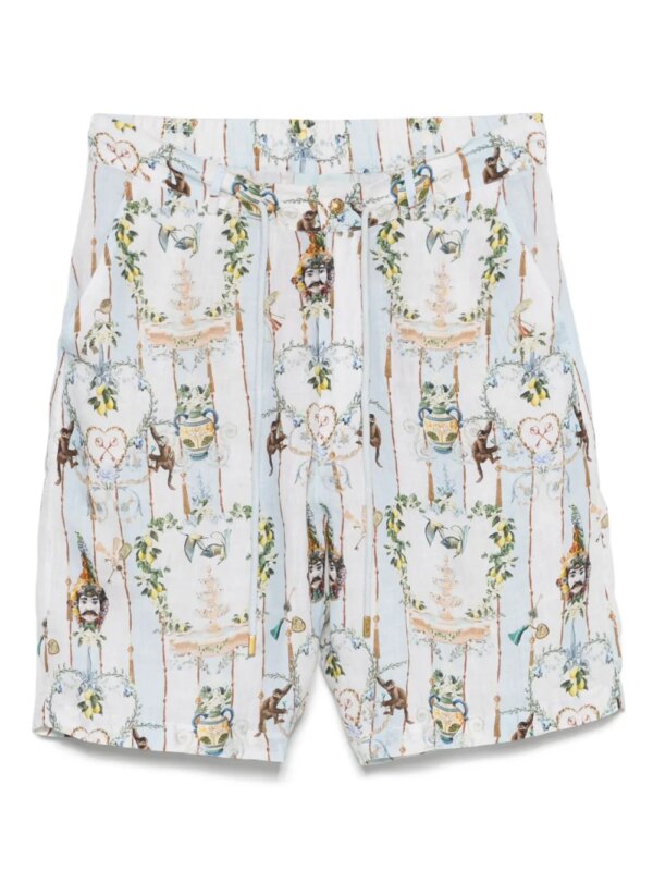 Camilla short en lin - Bleu