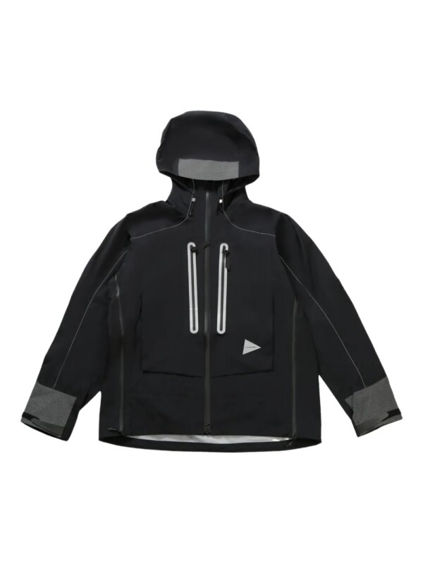 and Wander waterproof hooded jacket - Noir