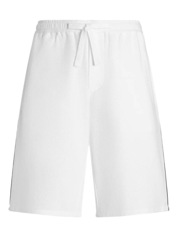Dolce & Gabbana short de sport à bords contrastants - Blanc