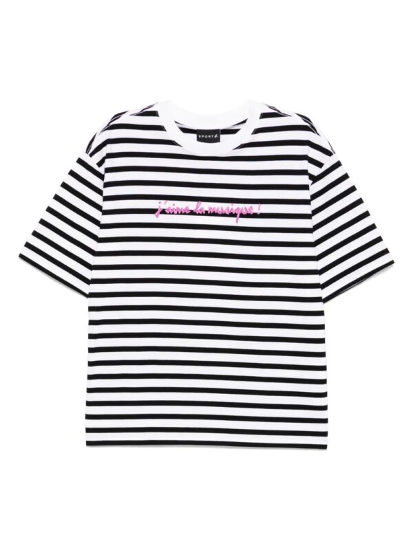 SPORT b. by agnès b. t-shirt à rayures - Noir