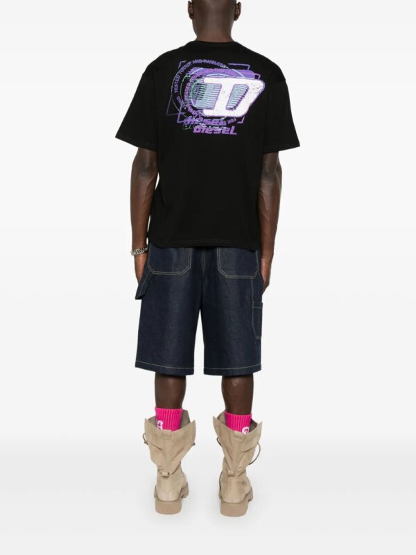 Diesel T-shirt met logo - Zwart