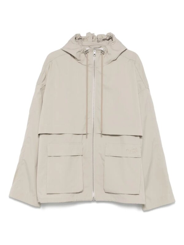 Maison Kitsuné coupe-vent à capuche - Tons neutres