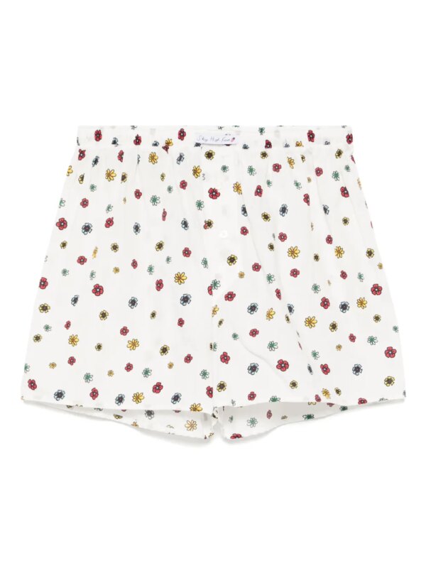 Sky High Farm short à imprimé graphique - Blanc