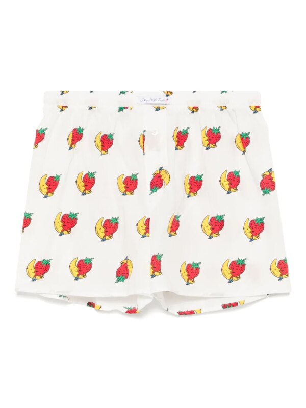 Sky High Farm short d'inspiration rétro - Blanc