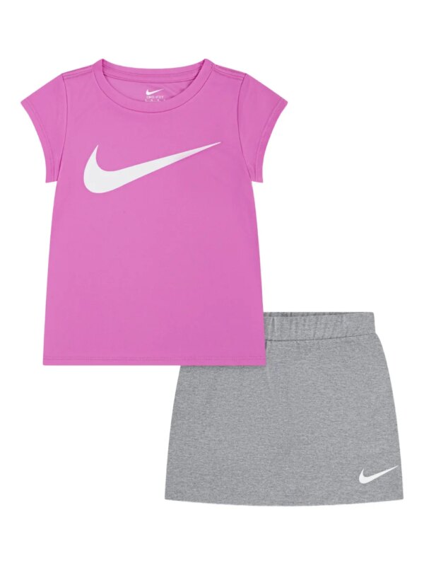 Nike Kids minijupe de sport grise - Rose