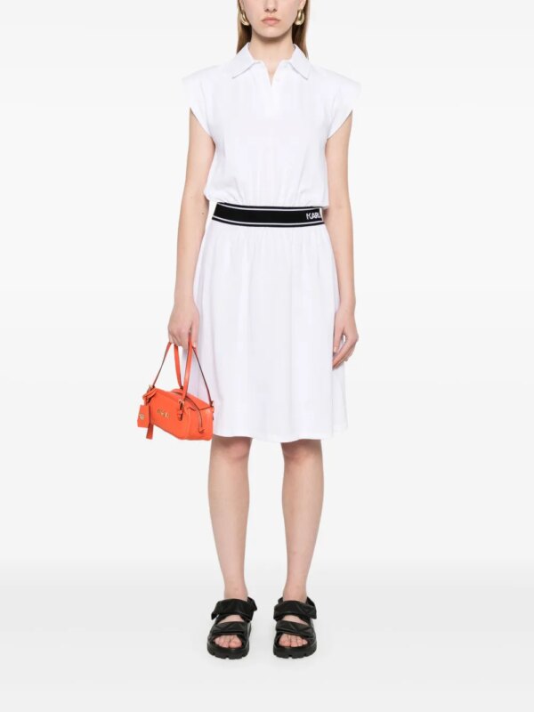 Karl Lagerfeld Polo mini-jurk - Wit