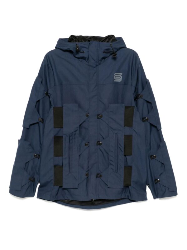 Olly Shinder veste à effet peau de crocodile - Bleu