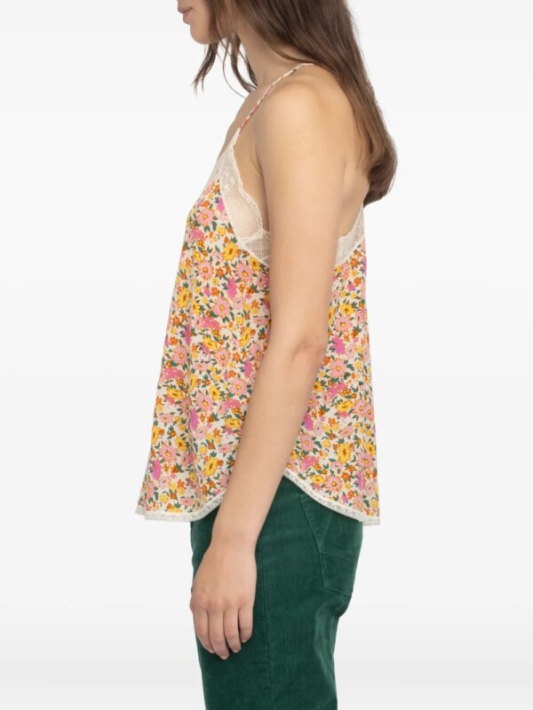 Zadig&Voltaire Top met bloemenprint - Oranje