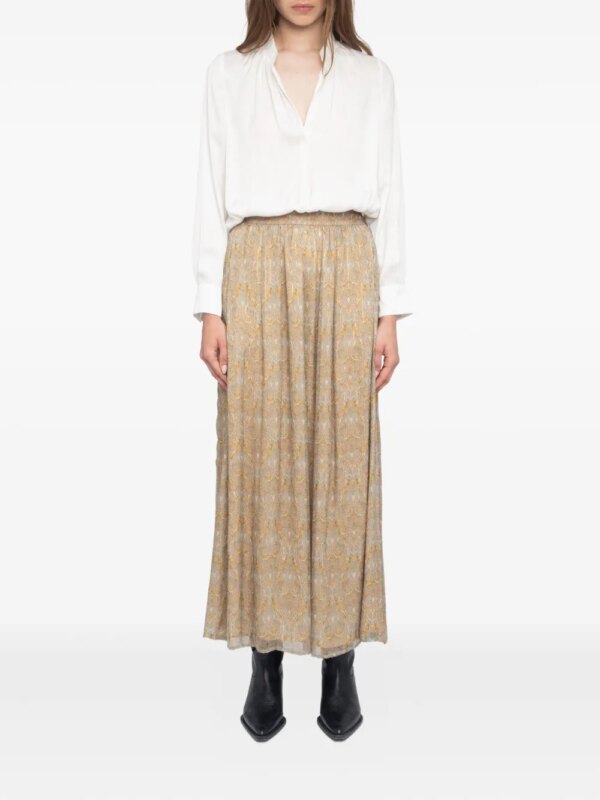 Zadig&Voltaire Jady maxi-rok met paisley-print - Beige