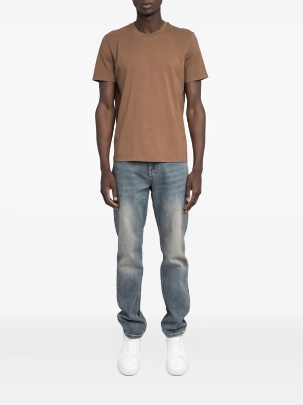 Zadig&Voltaire Tommy katoenen T-shirt met doodskopprint - Bruin