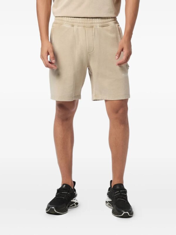 Plein Sport Trainingsshorts met logoplakkaat - Beige