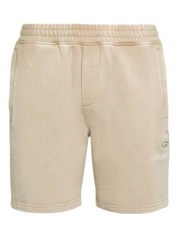 Plein Sport short de sport à plaque logo - Tons neutres