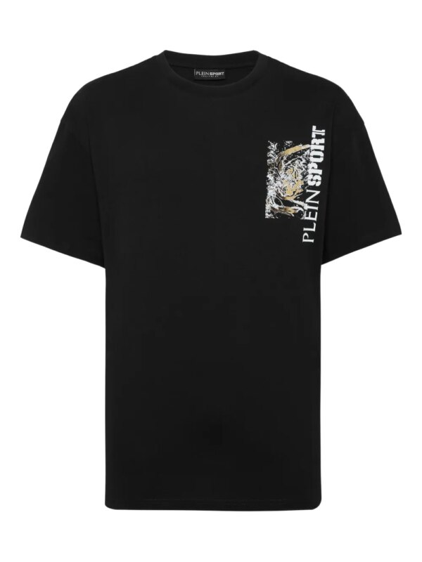 Plein Sport t-shirt en coton à imprimé tigre - Noir