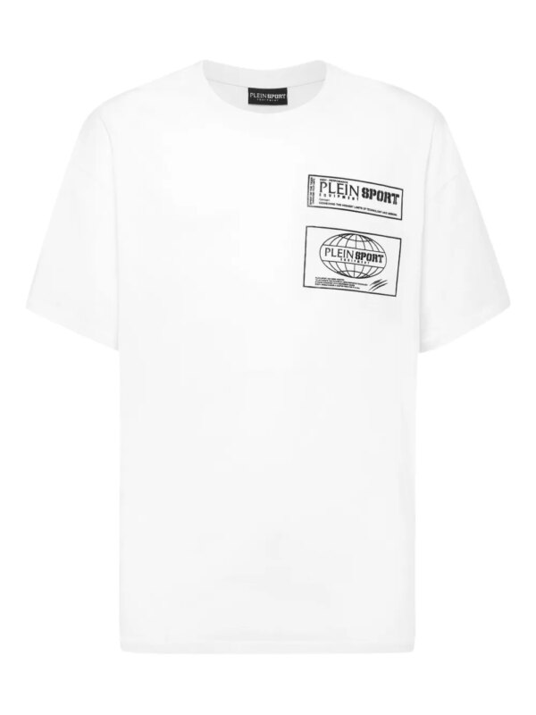 Plein Sport t-shirt à logo imprimé - Blanc
