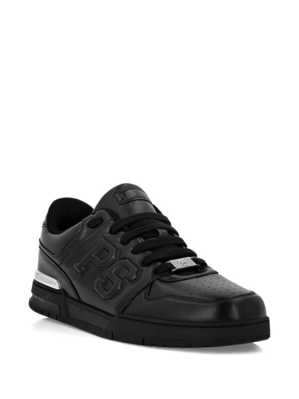 Plein Sport Andrika leren sneakers met logo - Zwart