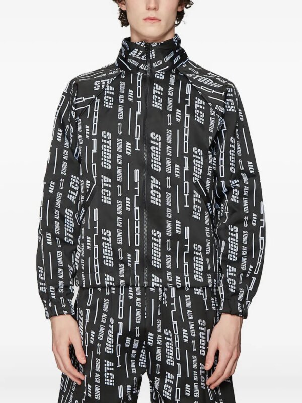 STUDIO ALCH veste zippée à bandes rayées signature - Noir