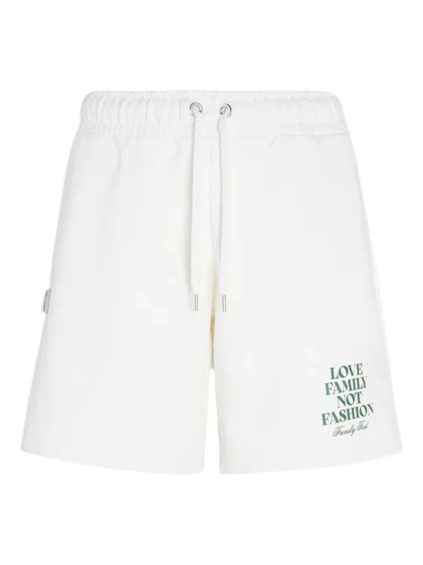 Family First short à logo imprimé - Blanc