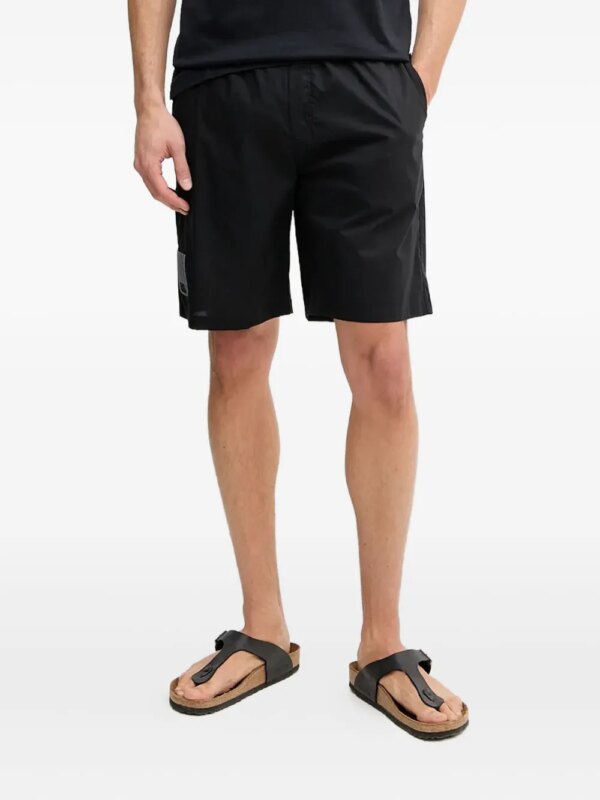 Karl Lagerfeld short élastiqué à logo appliqué - Noir