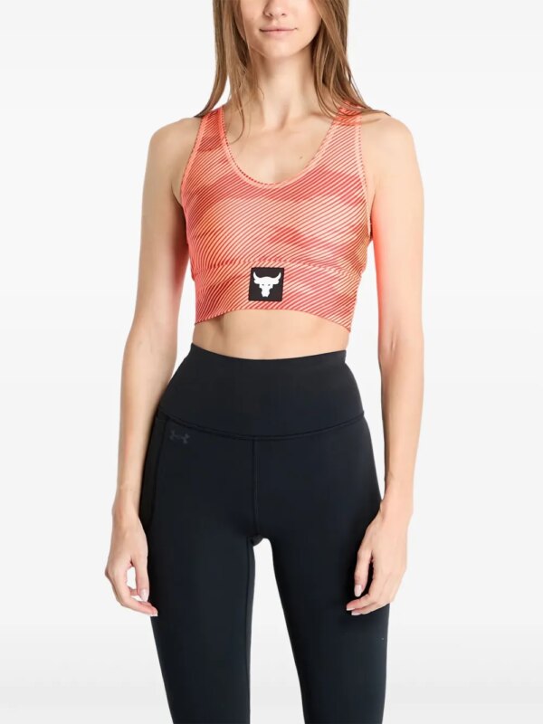 Under Armour brassière de sport à patch logo - Orange