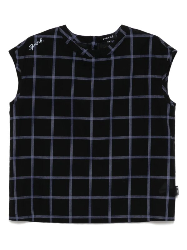 SPORT b. by agnès b. débardeur à carreaux - Noir