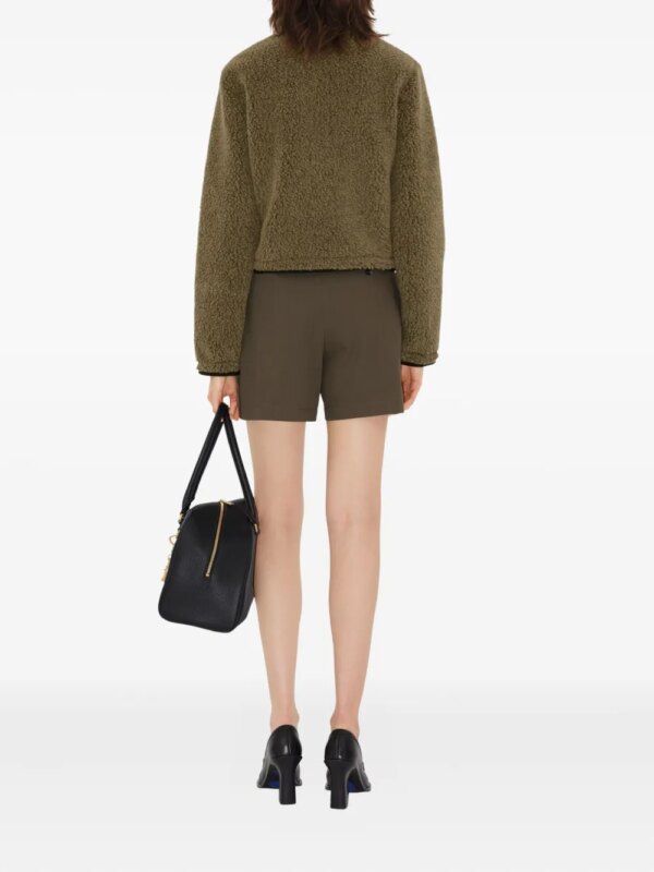Burberry Fleece cropped jack - Groen