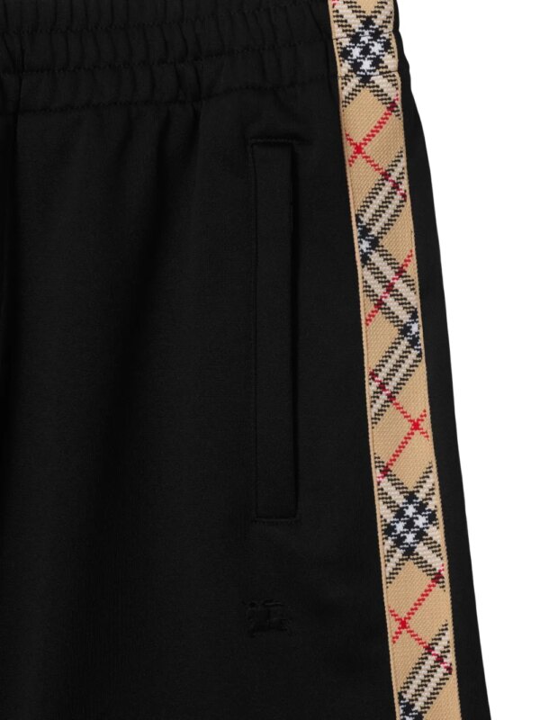 Burberry Geruite shorts - Zwart