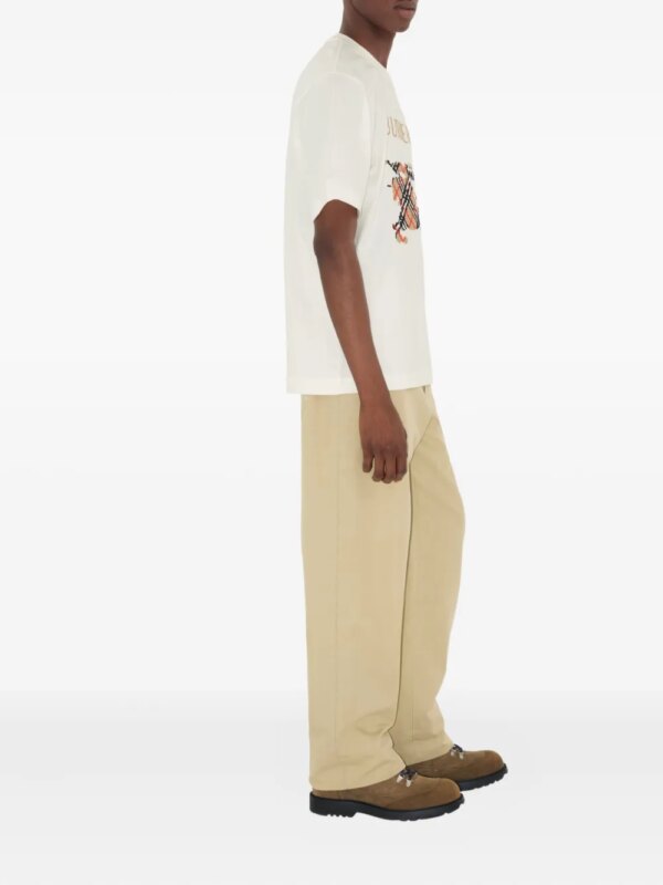 Burberry EKD T-shirt met gekruist stiksel - Beige