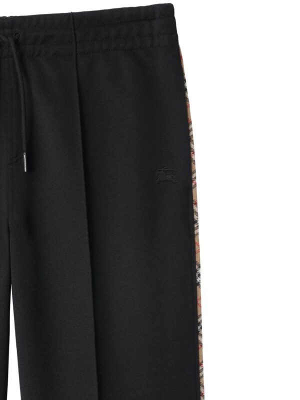 Burberry Trainingsbroek met geruite zoom - Zwart