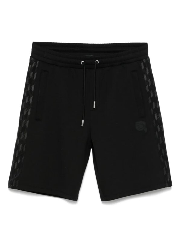 Karl Lagerfeld short de sport à patch Ikon - Noir