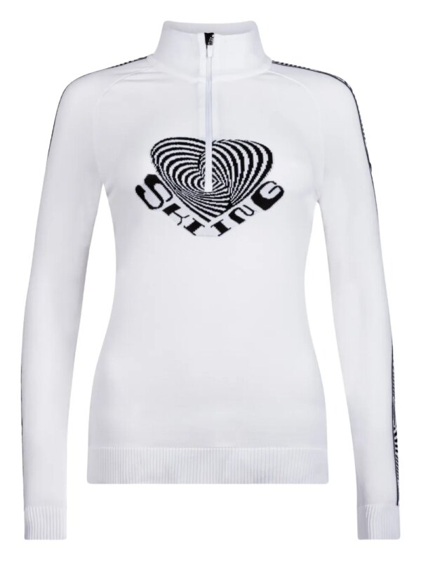 NEWLAND haut de ski en maille intarsia - Blanc