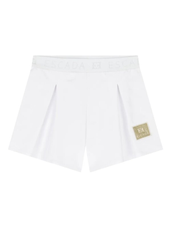 Escada Kids short de sport à logo appliqué - Blanc