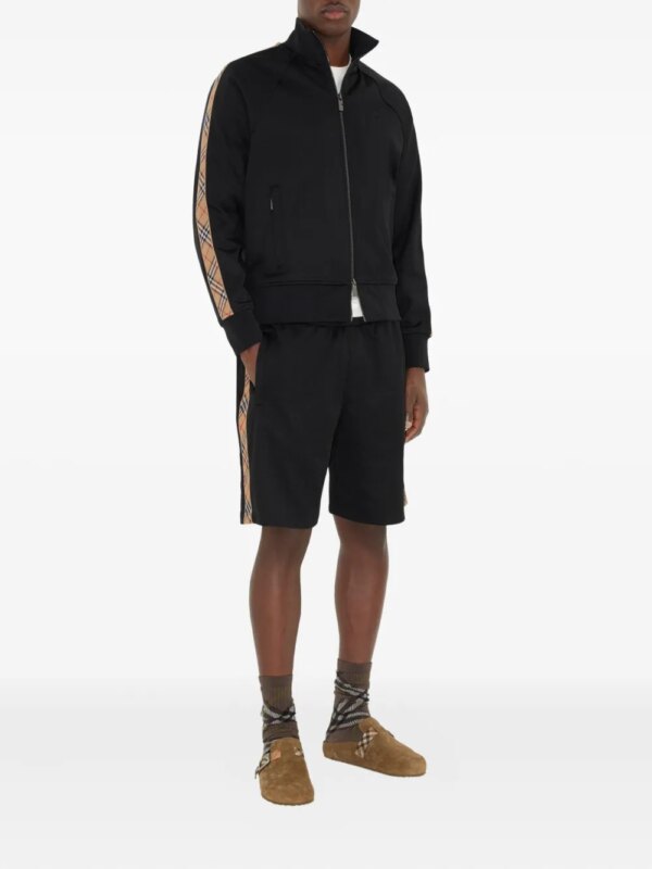 Burberry Sweater met geruite zoom - Zwart