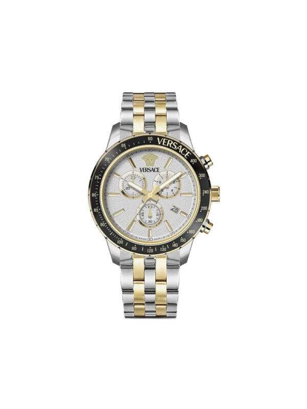 Versace montre Sport Chrono 44 mm - Argent