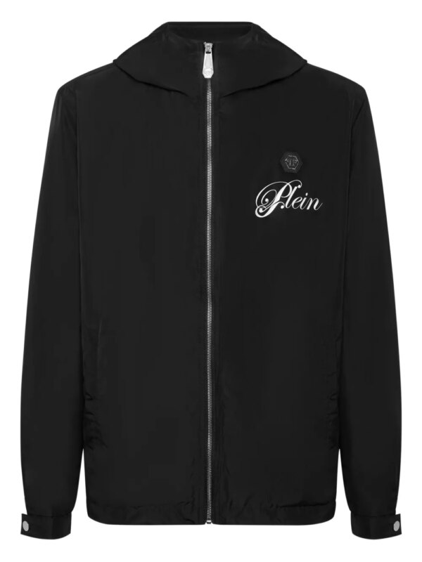 Philipp Plein coupe-vent à logo imprimé - Noir