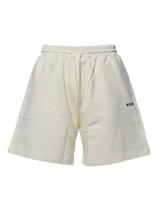 MSGM short de sport en coton - Blanc