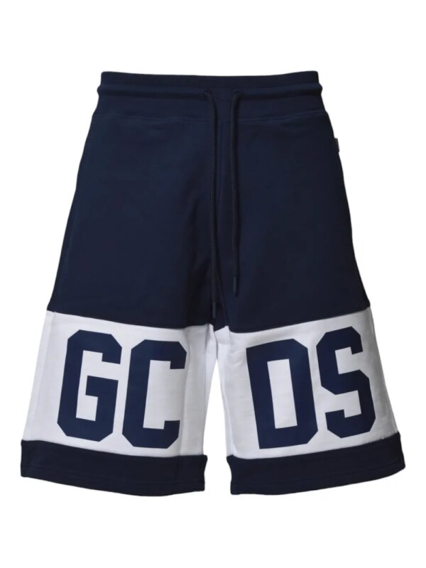 GCDS short à logo imprimé - Bleu