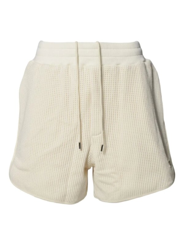 Wales Bonner short de sport à détails de perforations - Blanc