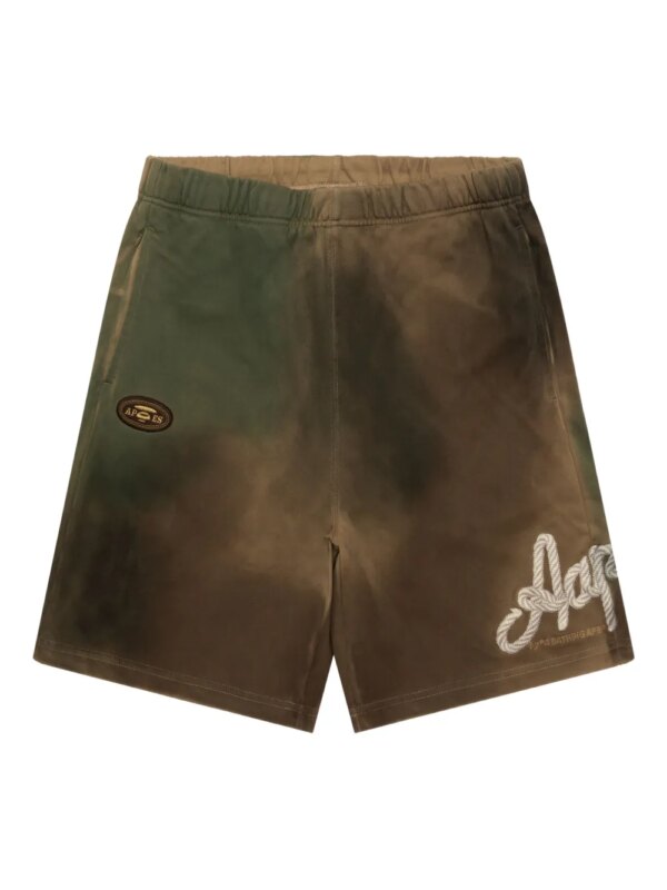 AAPE BY *A BATHING APE® short à imprimé tie-dye - Marron
