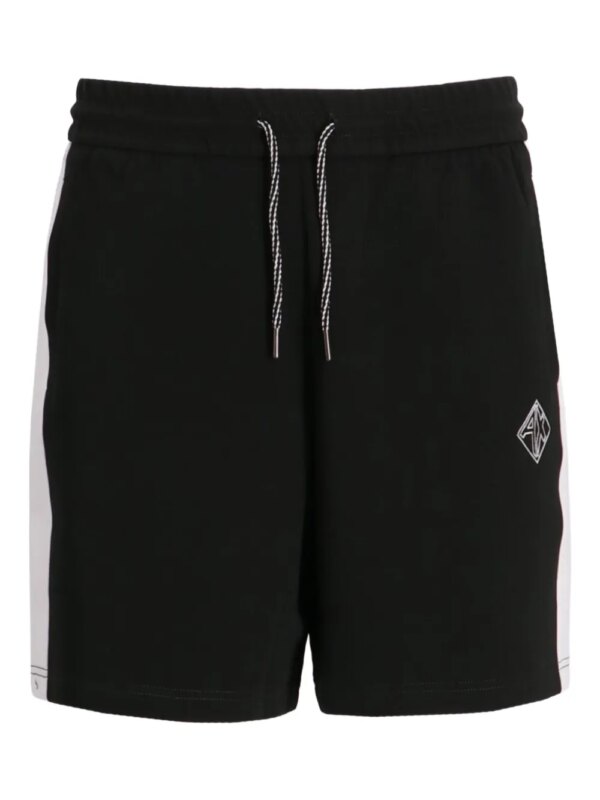 Armani Exchange short à logo imprimé - Noir