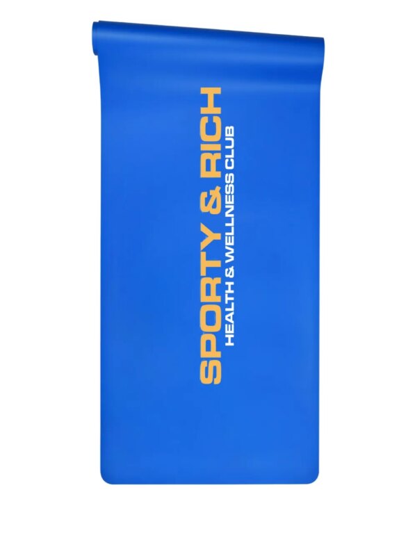 Sporty & Rich tapis de yoga à logo - Bleu