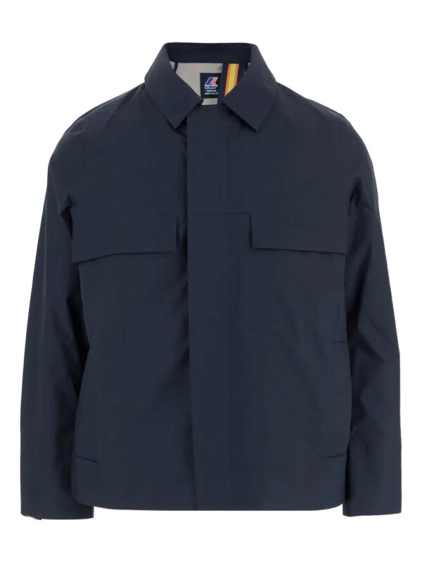 K-Way veste bomber zippée à bords contrastants - Bleu