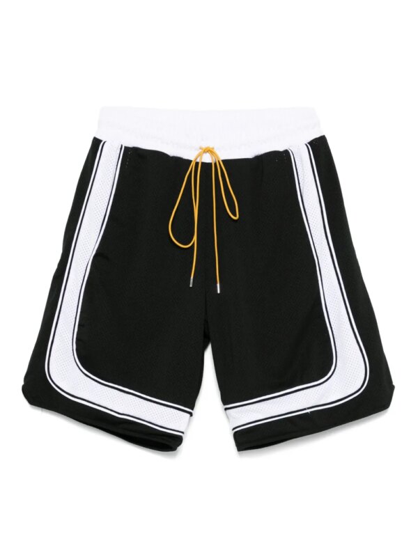 RHUDE short à taille à lien de resserrage - Noir